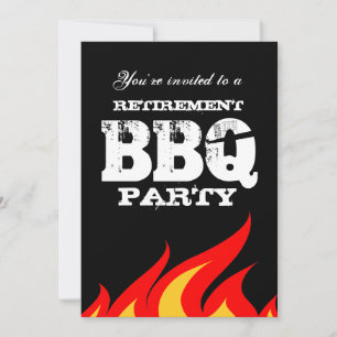 Invitations de partie de retraite BBQ jardin perso