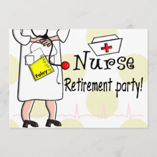 Invitations de partie de retraite d'infirmière