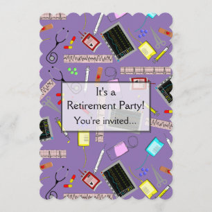 Invitations de partie de retraite d'infirmière