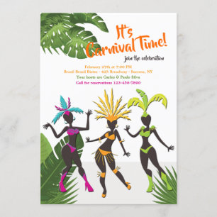 Invitations de partie de samba de Rio