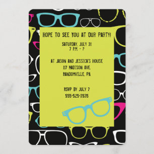 Invitations de partie de vert et de noir de chaux