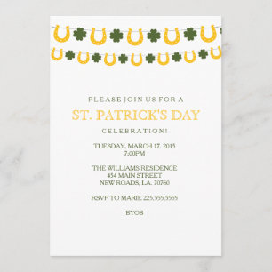 Invitations de partie du jour de St Patrick