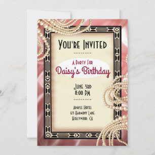 Invitations de parties Art Déco vintages