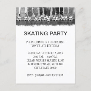Invitations de parties de patinage