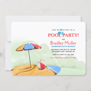 Invitations de parties de plage/piscine