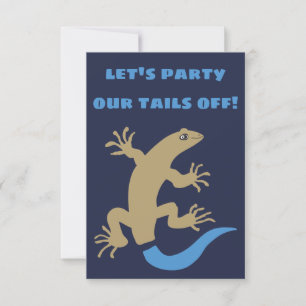 Invitations de partis personnalisés de Blue Tail S