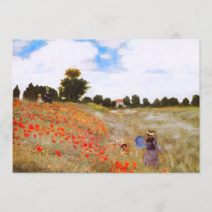 Invitations de pavots de Monet