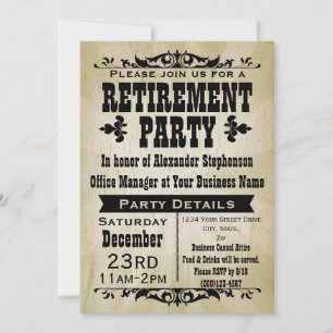 Invitations de pays tiers Vintage personnalisables