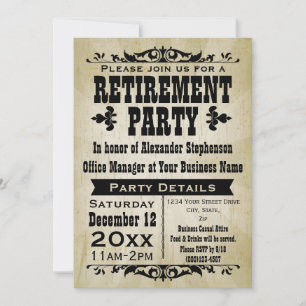 Invitations de pays tiers Vintage personnalisables