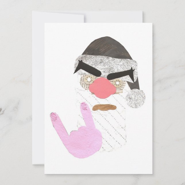 Invitations de Père Noël en métal (Devant)