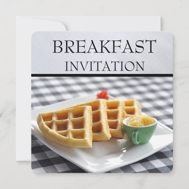 Invitations de petit déjeuner d'arrangement de (Devant)