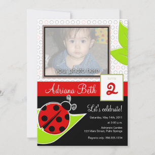 Invitations de photos de Ladybug