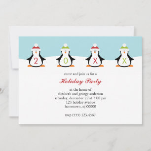 Invitations de pingouins de vacances