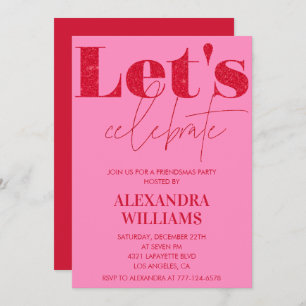 Invitations de Pink Red Friendsmas