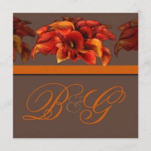 INVITATIONS DE PixDezines BURNT ORANGE CALLA LILY