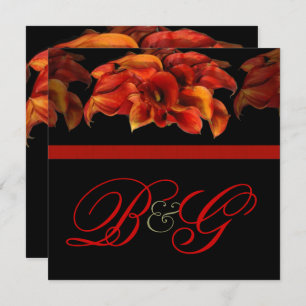 INVITATIONS DE PixDezines BURNT ORANGE CALLA LILY