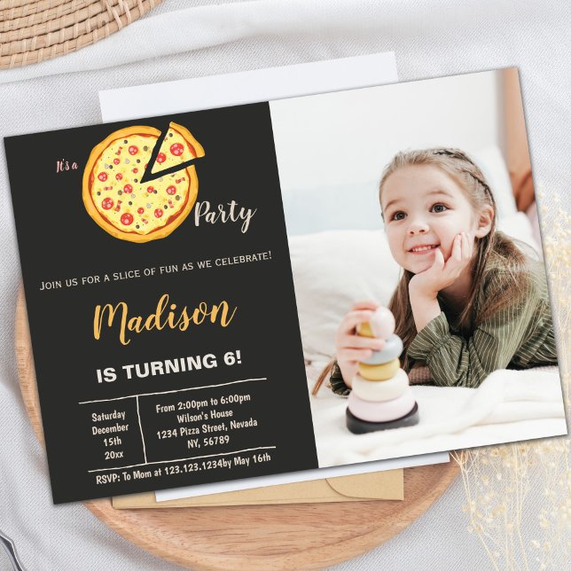 Invitations de pizza avec photo (Pizza Invitations with photo)