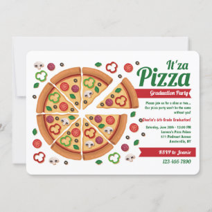 Invitations de Pizza Party