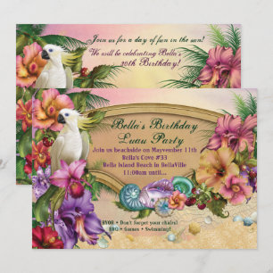 Invitations de plage et de fête de Luau