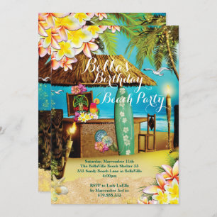 Invitations de plage et de fête de Luau