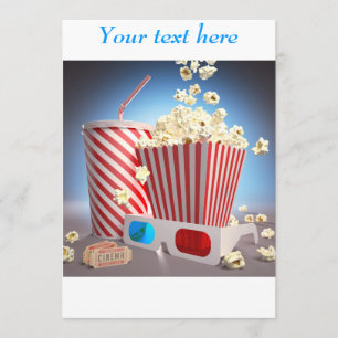 Invitations de pop-corn de cinéma