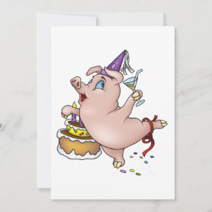 Invitations de porcs d'anniversaire