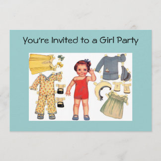 Invitations de poupées papier pour bébés