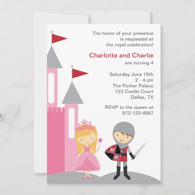Invitations de princes et de chevaliers (Devant)