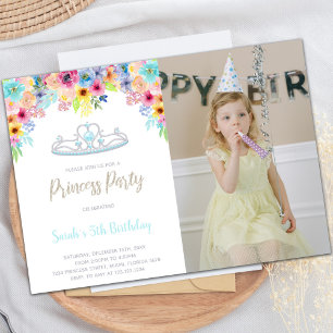 Invitations de Princess Party personnalisables élé