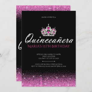 Invitations de Quinceanera, Parties scintillant ro