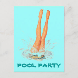 Invitations de réception au bord de la piscine de