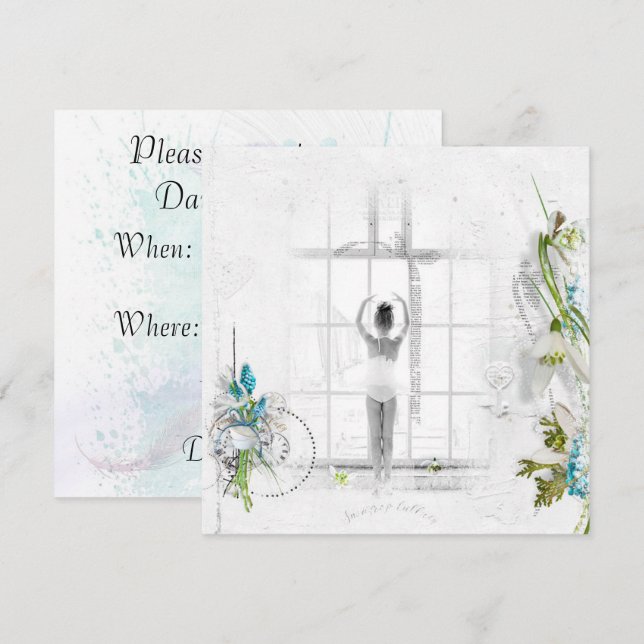 Invitations de récital de danse personnalisée (Devant / Derrière)