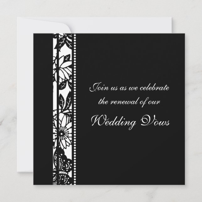 Invitations de renouvellement de Vow du Mariage no (Devant)