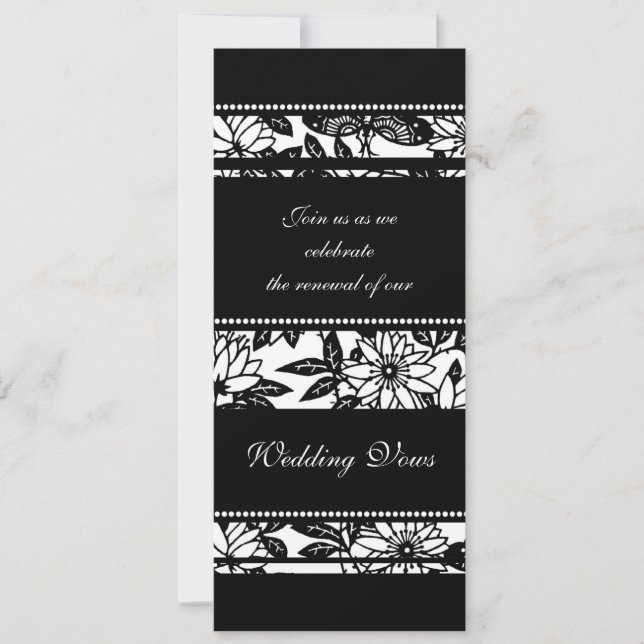 Invitations de renouvellement de Vow du Mariage no (Devant)