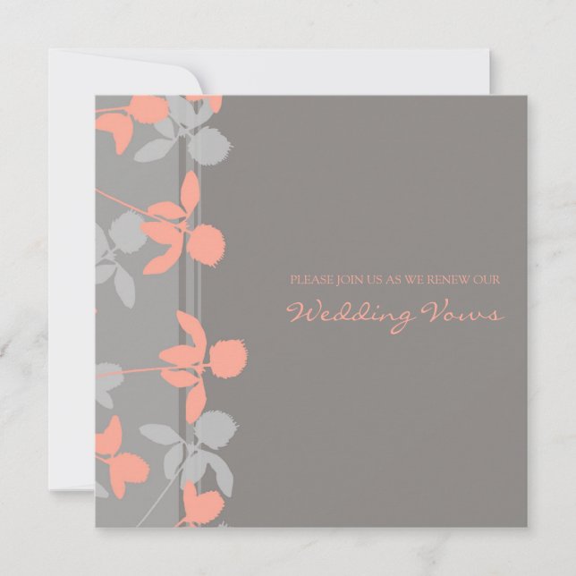 Invitations de renouvellement de Vow Mariage de Co (Devant)