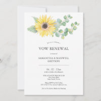 Invitations de renouvellement Vow Aquarelle Tourne