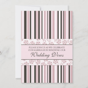 Invitations de renouvellement Vow Mariage Pink Str