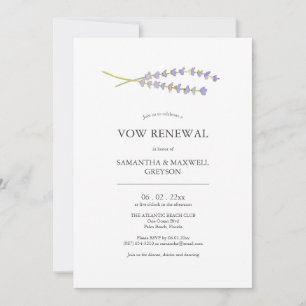 Invitations de renouvellement Vow Watercolor Laven