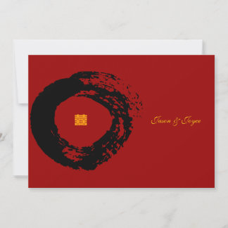 invitations de réponse de mariage chinois double b