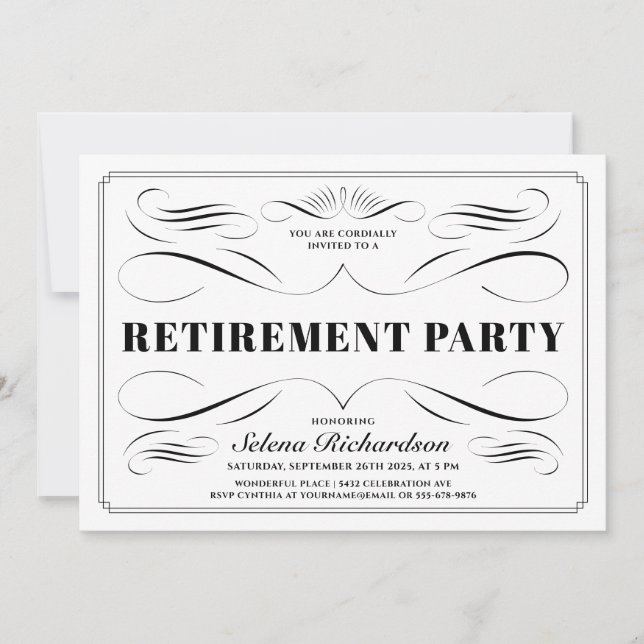 Invitations de retrait - défilement de couleurs pe (Devant)