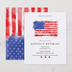 Invitations de retraite du drapeau américain