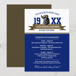 Invitations de réunion de classe de bannière Masco