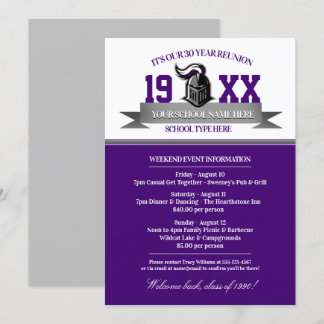 Invitations de réunion de classe de bannière Masco