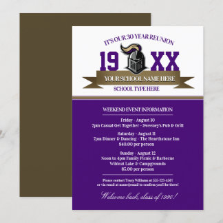 Invitations de réunion de classe de bannière Masco