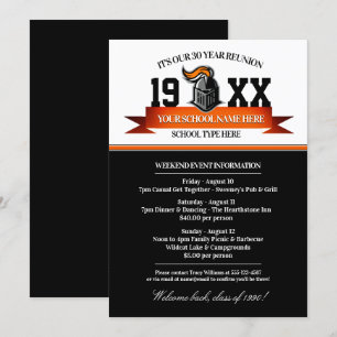 Invitations de réunion de classe de bannière Masco