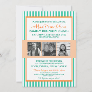 Invitations de réunion de famille modèle photo