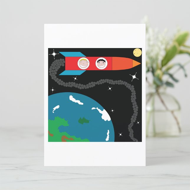 Invitations De Rocket Vers La Lune (Créateur téléchargé)