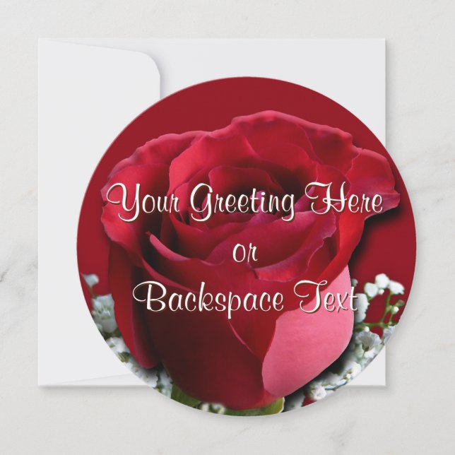 Invitations de roses Carte RSVP Rose de pêche pers (Devant)