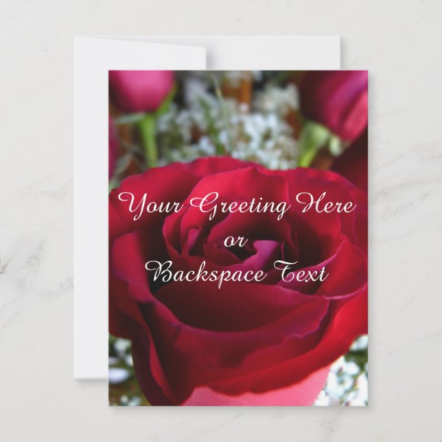 Invitations de roses Cartes RSVP Roses personnalis (Devant)