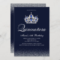 Invitations de Sapphire Quinceanera